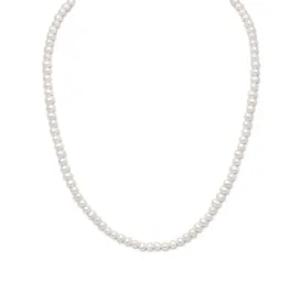 15" 2" Extension White Cultured Freshwater Pearl Necklace