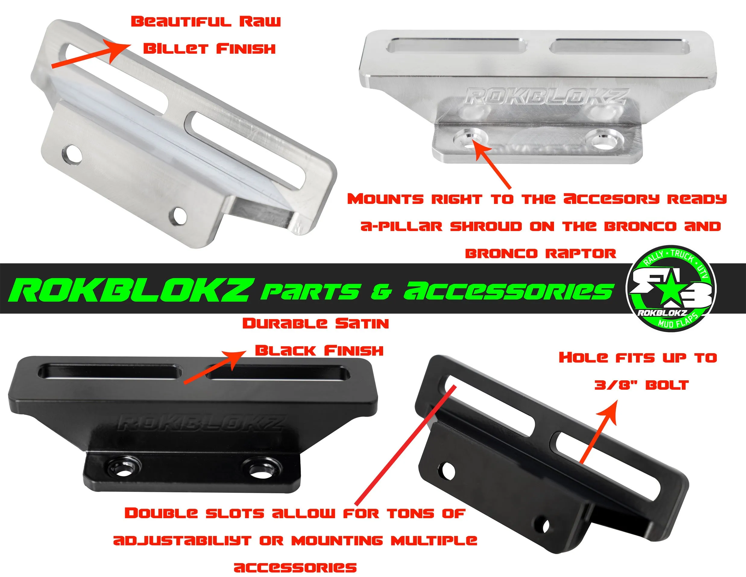 A-Pillar Light mount for 2021  Ford Bronco & 2022  Bronco Raptor