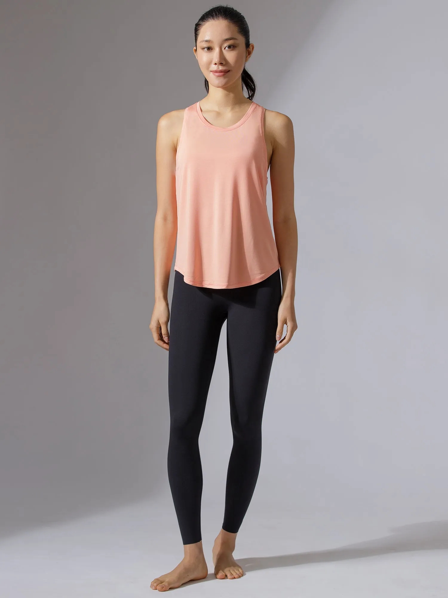 BACK TIE EVERYDAY SINGLET, PEACH