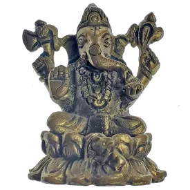 Brass Ganesha Idol Home Decor Statuette Figurine Brass Ganesha Idol Home Decor Statuette Figurine