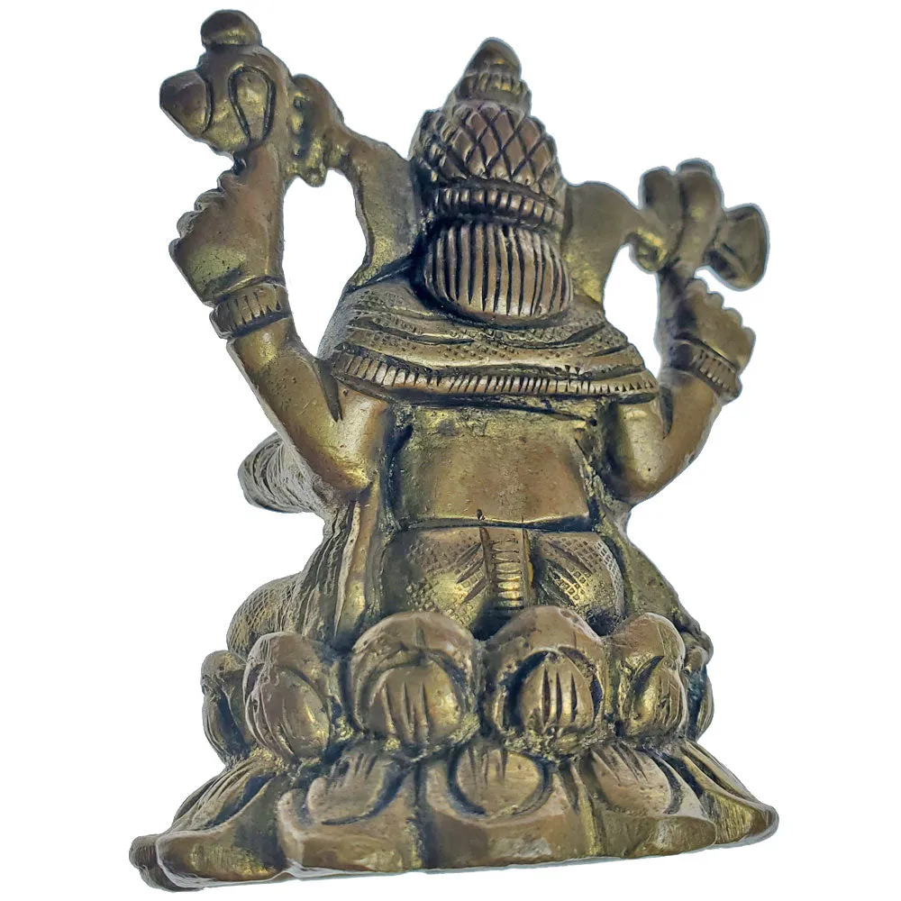 Brass Ganesha Idol Home Decor Statuette Figurine