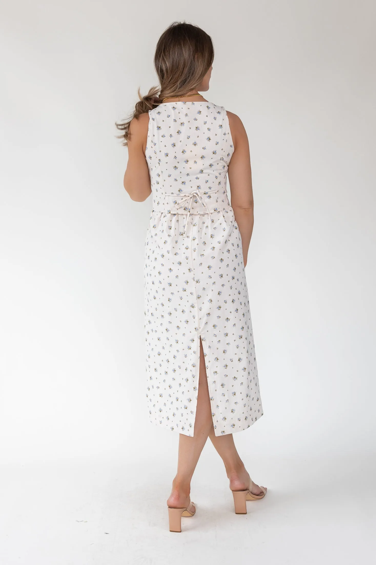 Daisyfield Blue Vest Midi Dress