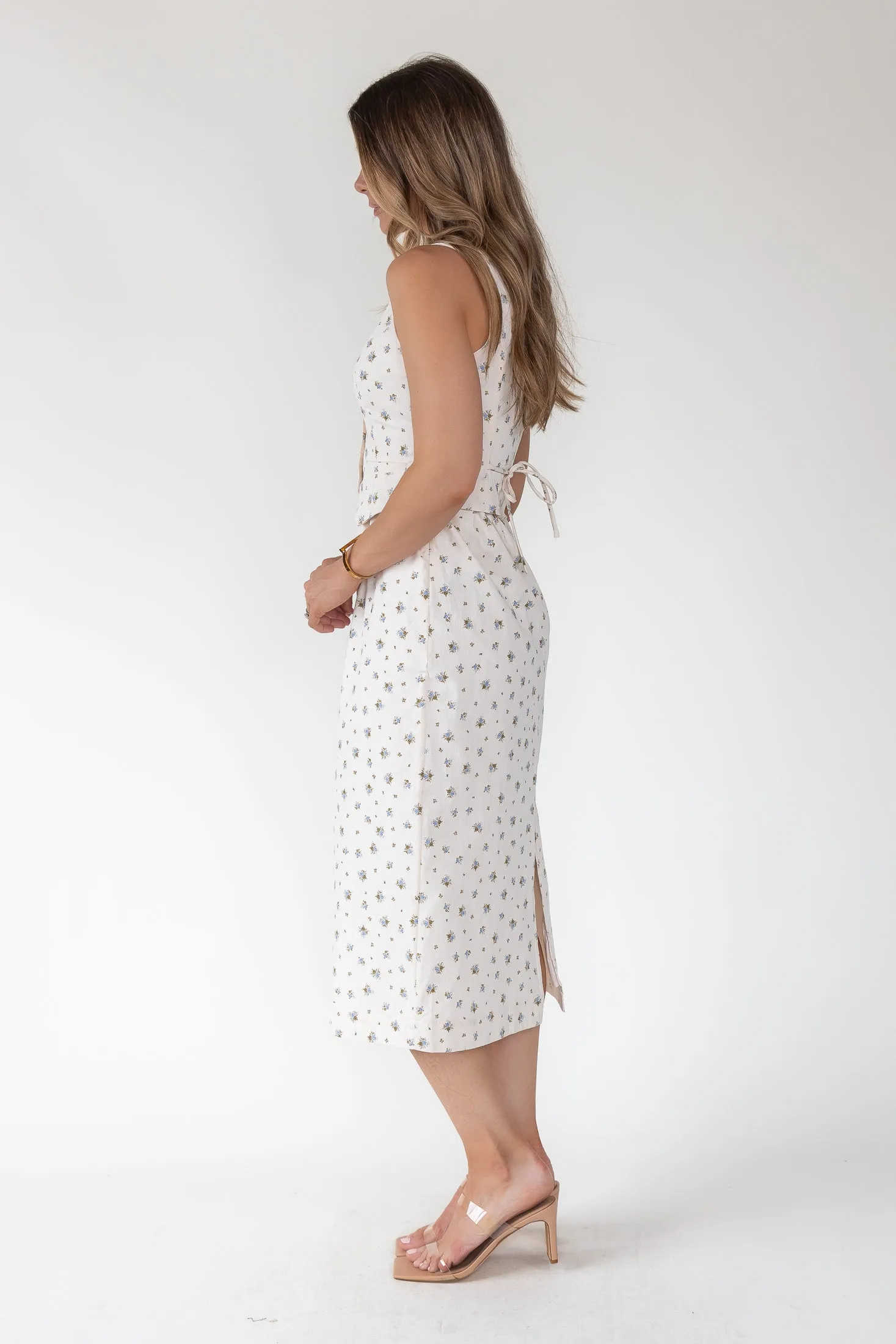 Daisyfield Blue Vest Midi Dress