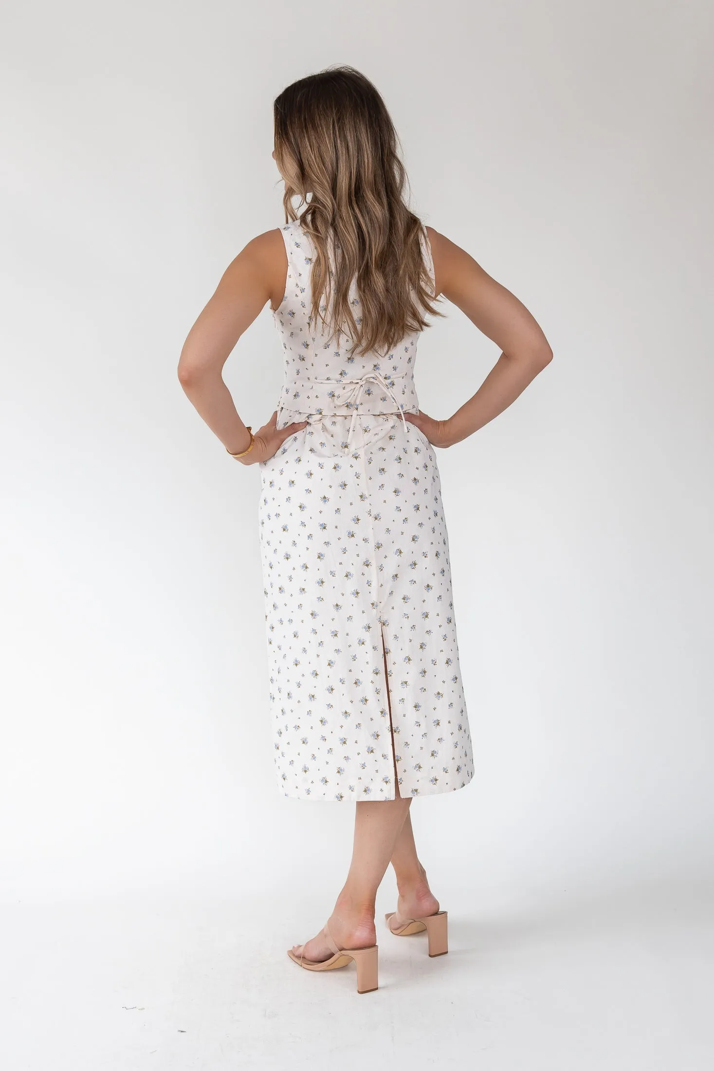 Daisyfield Blue Vest Midi Dress