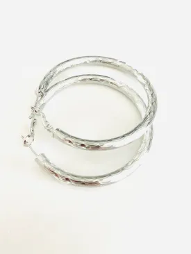 Hammered Lightweight Hoop Earring