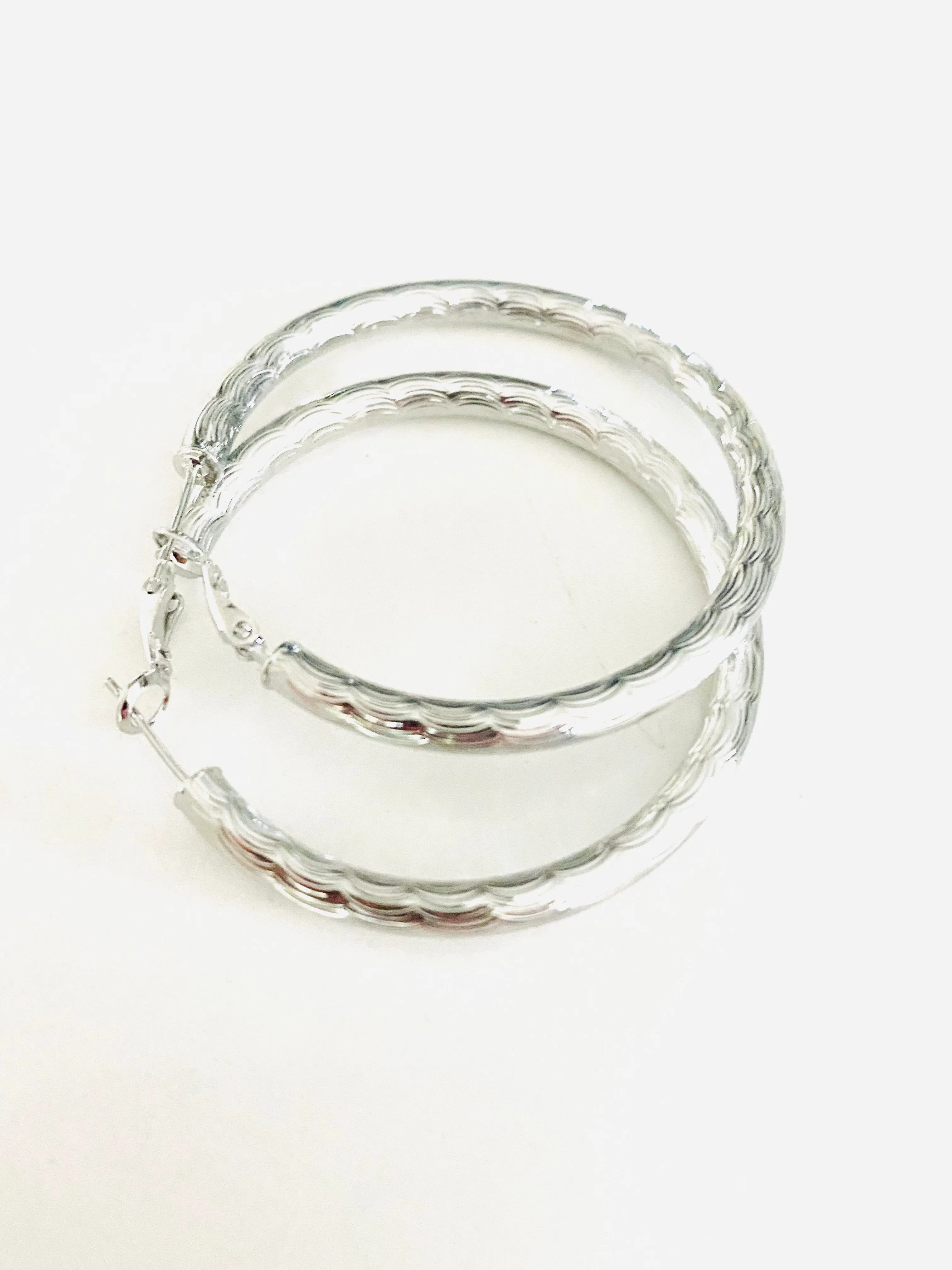 Hammered Lightweight Hoop Earring