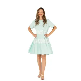 M Made in Italy  Women's Knit-Woven Combo Dress M Made in Italy  Women's Knit-Woven Combo Dress