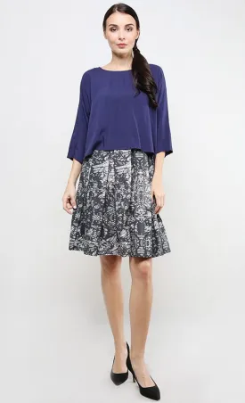 MONOCHROME FLUTTERS MIDI SKIRT MONOCHROME FLUTTERS MIDI SKIRT