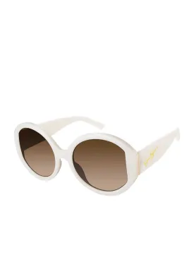 Oversized Round Sunglasses in Cream Oversized Round Sunglasses in Cream