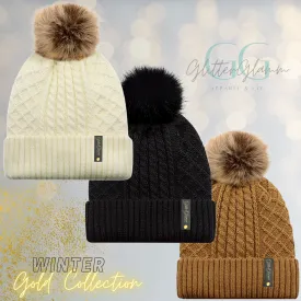 Silk Lined Knit Toque- Gold Collection Silk Lined Knit Toque- Gold Collection