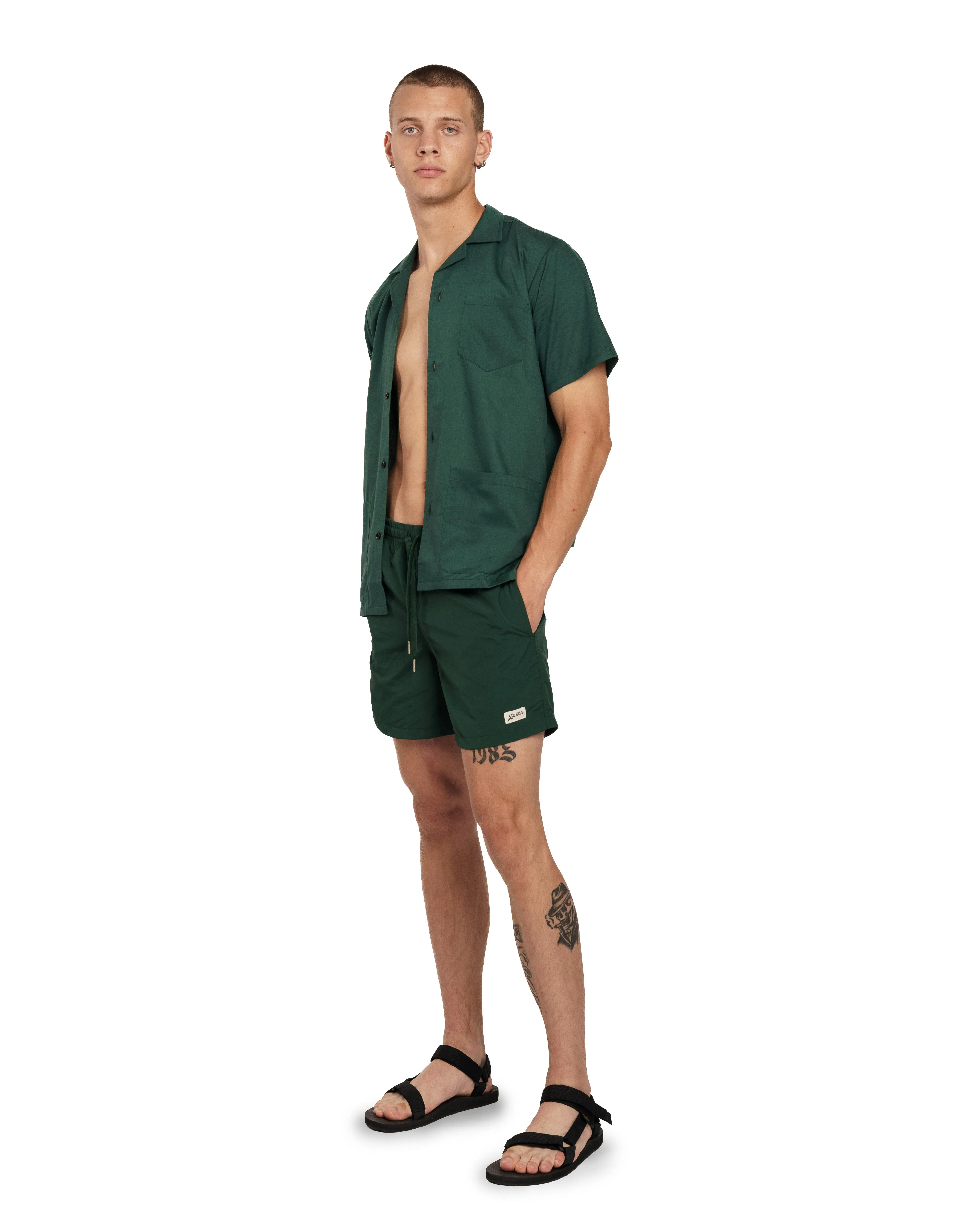Solid Pine Swim Trunk