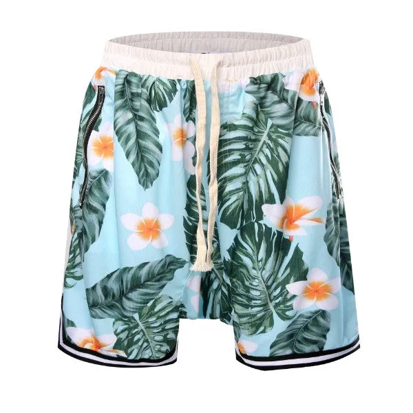 Sports Floral Shorts - Green