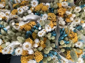 Spring Collection Dried Flower: Misty Blue Bouquet