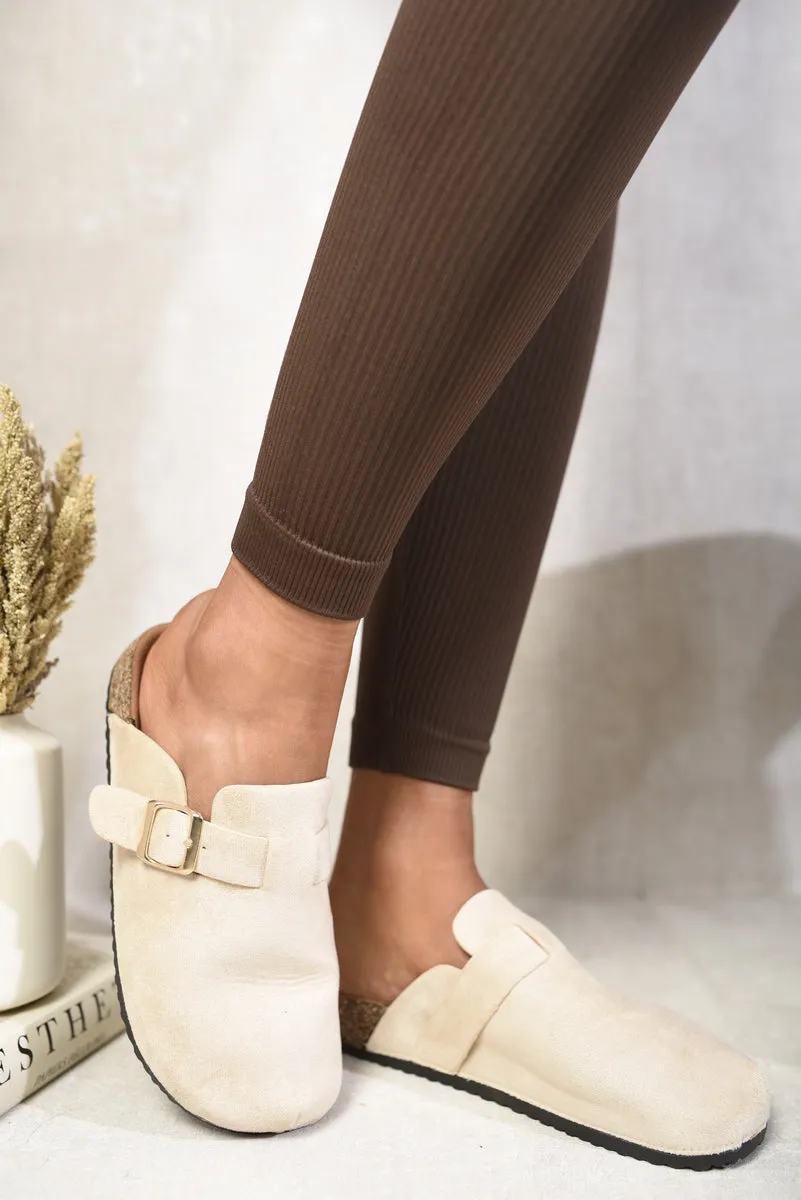 Suede Buckle Sandals